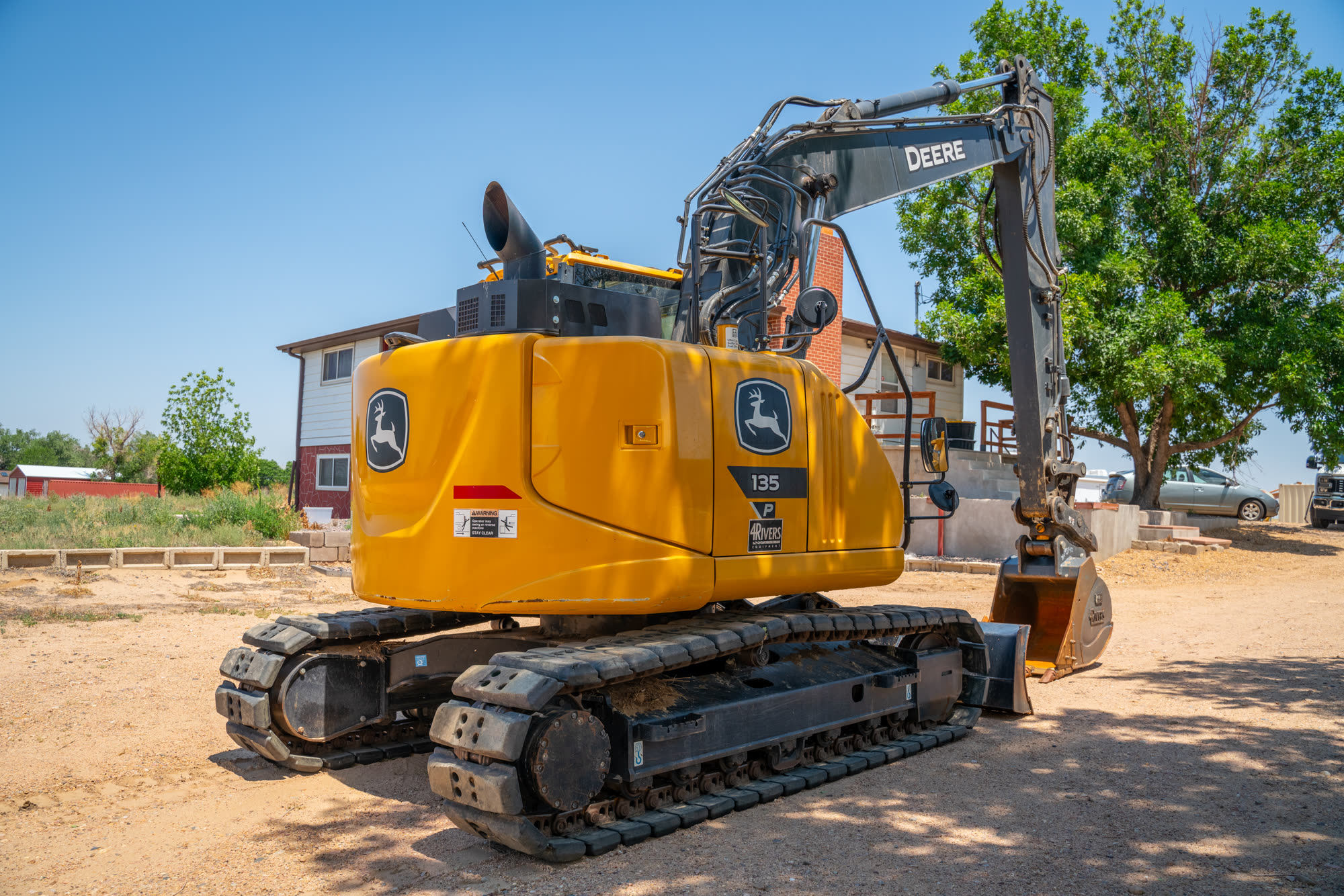 Excavator cab detail
