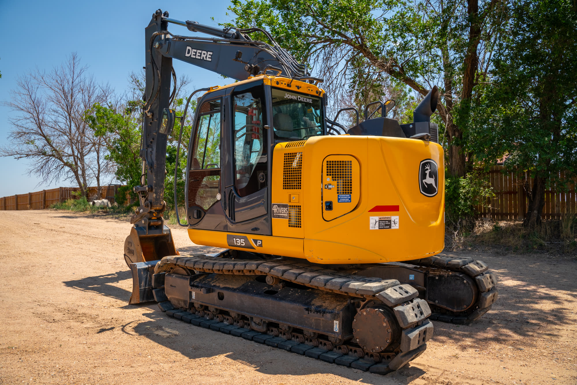 Excavator front quarter view