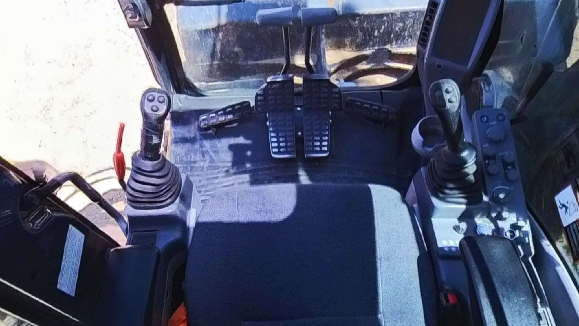 Cab joystick and pedal controls